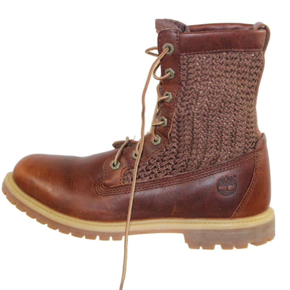 Timberland Open Weave Nubuck Leather Combat Style Boot, Size 9 - Picture 6 of 12